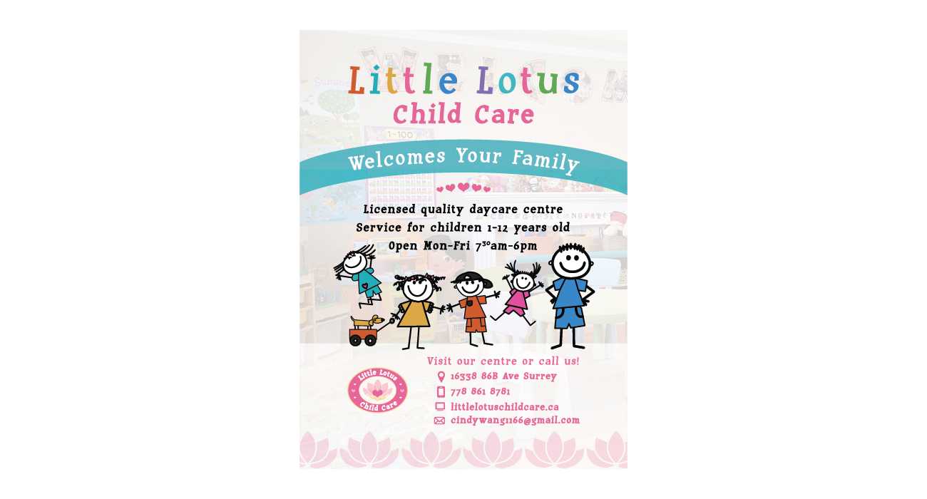 Little Lotus Child Care website sandwich board