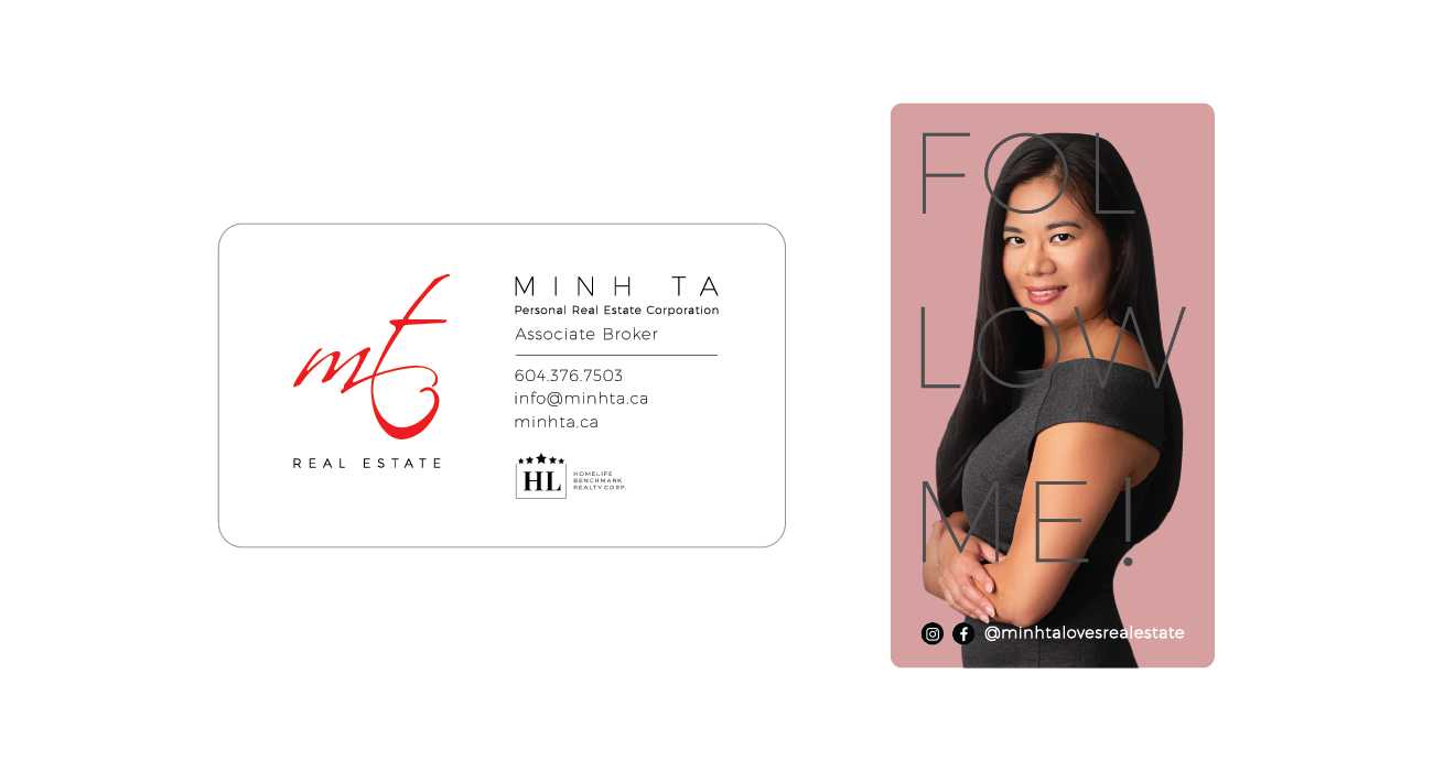 Minh Ta Homelife Benchmark Realty business cards